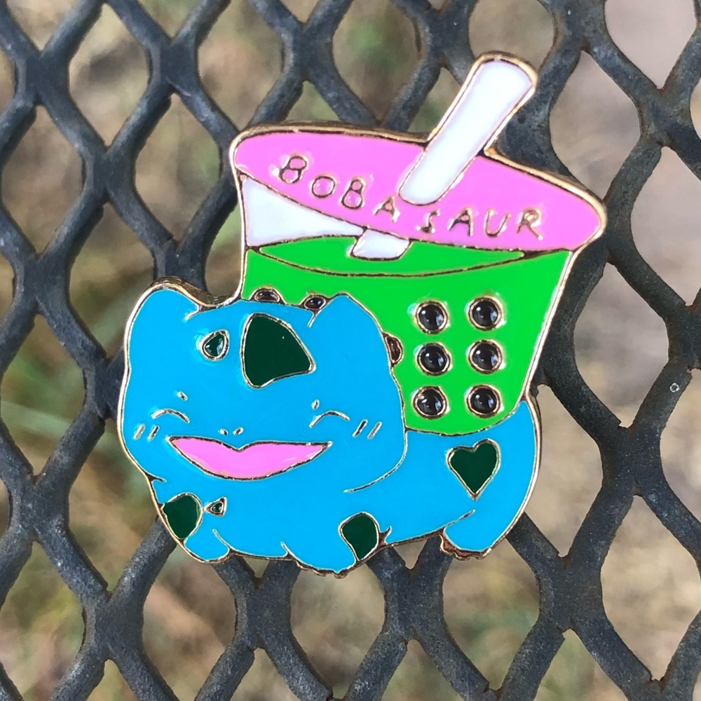 Bulbasaur Boba Tea Pin